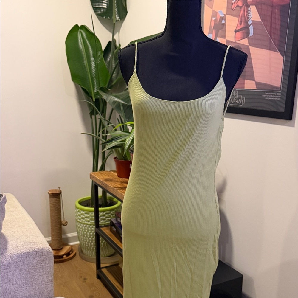 Reformation Light Green Backless Dress